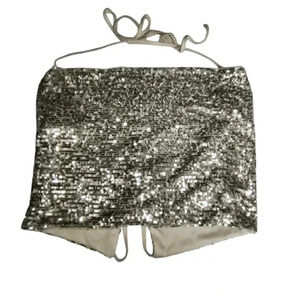 Wild Fable Women's Sexy Festive Dressy Sequin Cropped Top, S, NWT